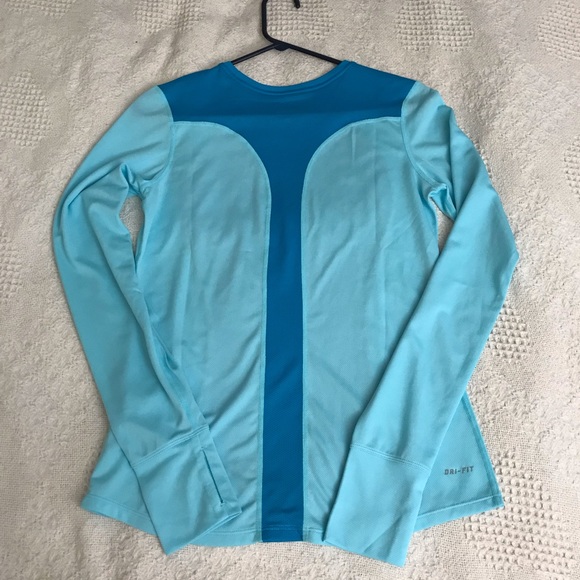 Nike Long Sleeve Colorblock Dri-Fit Running Top S - Picture 2 of 4